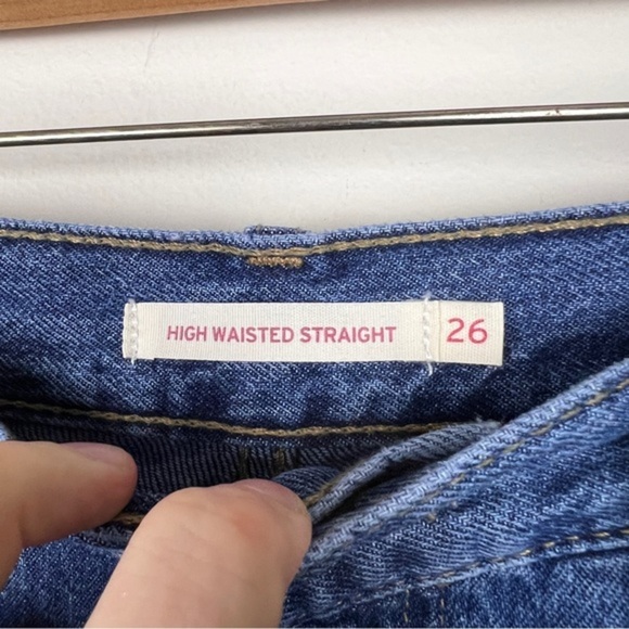 Levi’s High Waisted Straight Wide Leg Denim Jeans - Picture 5 of 7